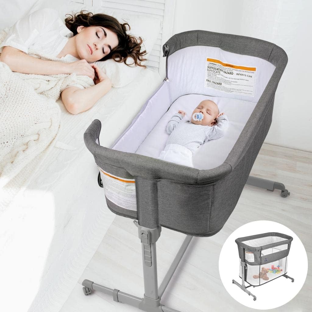 KoolerThings Cuna 3 en 1 Móvil Gris
