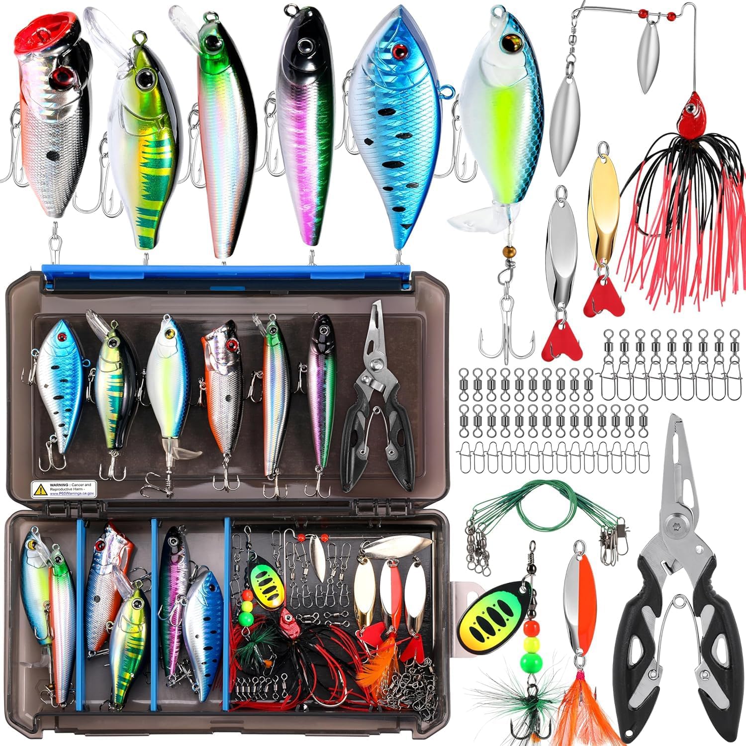 PLUSINNO Kit Señuelos Pesca Lubina y Trucha