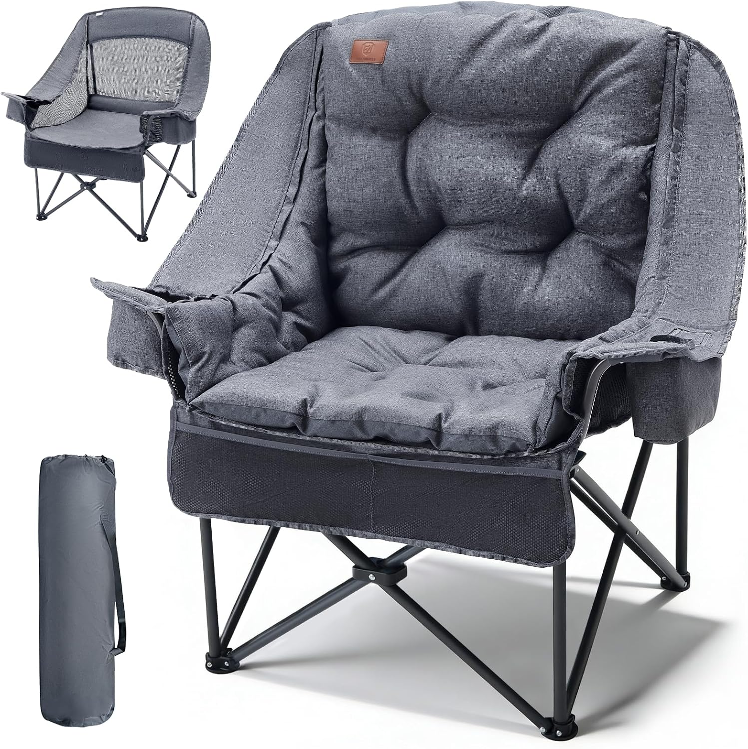 Silla Camping EVER Advanced XL Gris