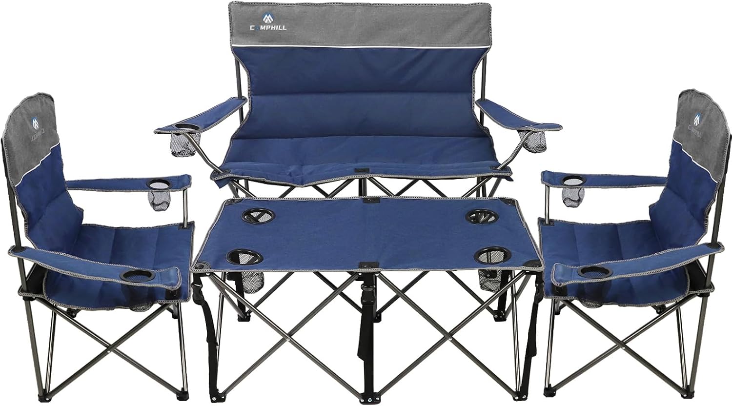 Sillas Camping Camphill Juego 3 Unidades Resistentes